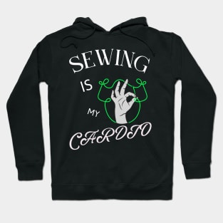 Sewing in my Cardio Sewing Hoodie